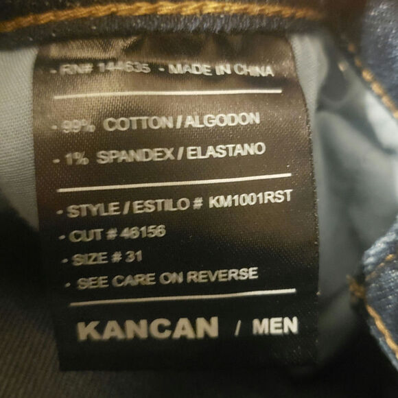NWT KanCan Men's Slim Straight Medium Wash Size 31 / 31 Comfort Stretch - Picture 6 of 6